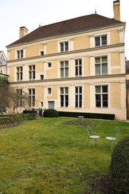 France, Aisne, Château-Thierry, Jean de La Fontaine Museum - city of Chateau-Thierry in the birthplace of the poet and writer, the Renaissance facade on the garden side
