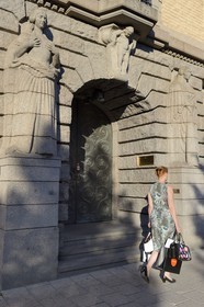 Suède, Stockholm, immeuble appellé Thulehuset au 14 Kungstradgardsgatan construit entre les années 1915 à 1918 par l'architecte Erik Lallerstedt