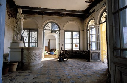 France, Saone et Loire, Mâcon, Digoine castle (18th century), 1900 greenhouse