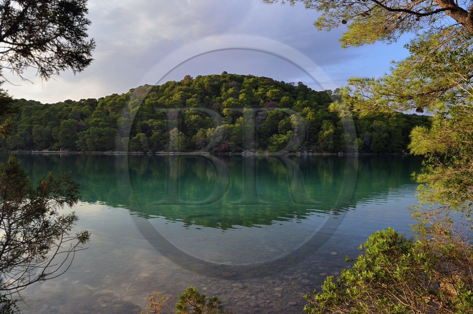Croatie, Dalmatie, cote dalmate, Ile de Mljet, Parc national de Mljet, le petit lac