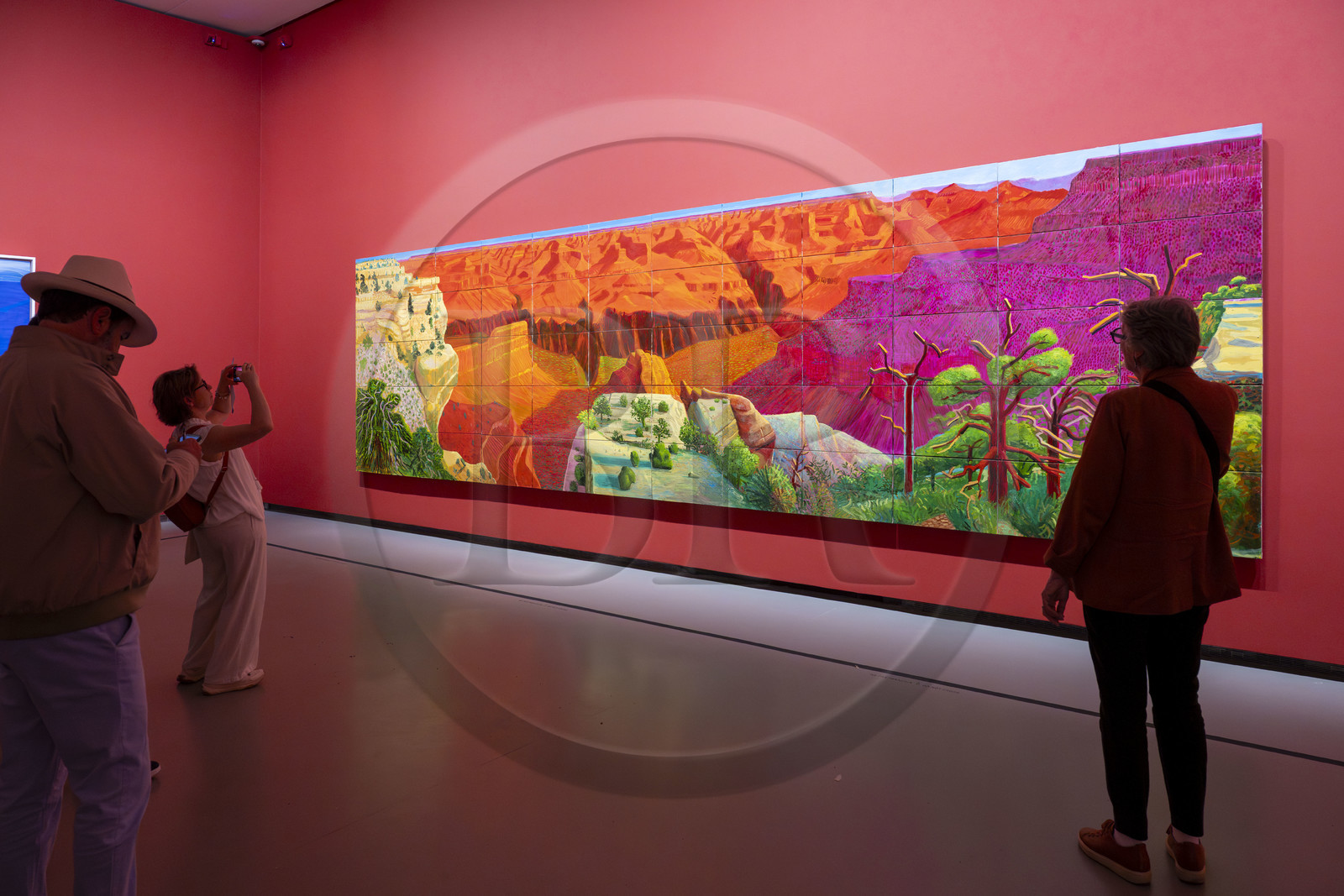 France, Paris (75), Bois de Boulogne, la fondation Louis Vuitton de l'architecte Frank Gehry, exposition David Hockney 25, A Bigger Grand Canyon (1998)