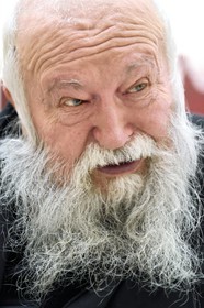 France, Paris (75), Galerie RX, Hermann Nitsch, artiste contemporain autrichien, cofondateur du mouvement Wiener Aktionismus (Actionnisme viennois)