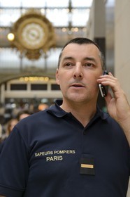 France, Paris (75), musée d'Orsay, le pompier adjudant-chef Xavier Trémeau