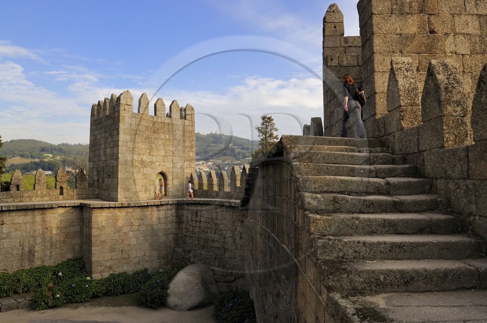 Portugal, Minho region, Guimaraes, town listed as World Heritage by UNESCO, the seven towers castle