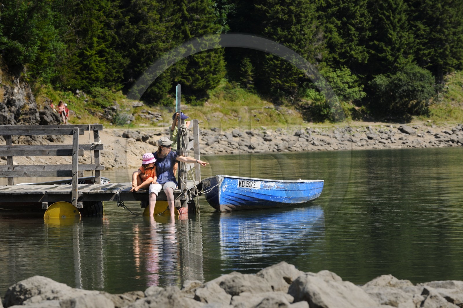 Suisse, canton de Vaud, Villars-sur-Ollon, lac des Chavonnes