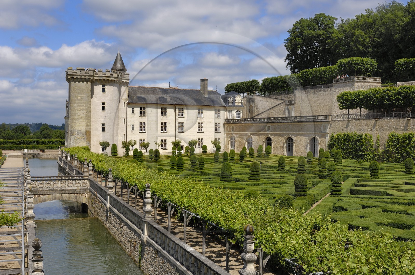 France, Indre et Loire, Loire Valley listed as World Heritage by UNESCO, Chateau de Villandry, the castle and the gardens, owned by Henry and Angelica Carvallo