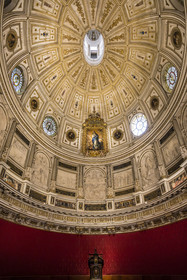 Espagne, Andalousie, Séville, la cathédrale, classé Patrimoine Mondial de l'UNESCO, dôme Renaissance de la salle du Chapitre, première salle éliptique construite en Europe