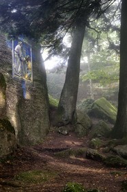 France, Bas Rhin, Mont Saint Odile, Stations of the Cross made from 1933 to 1935 by the ceramist Léon Elchinger on the edge of the Mont Sainte-Odile Abbey also known as Hohenburg Abbey