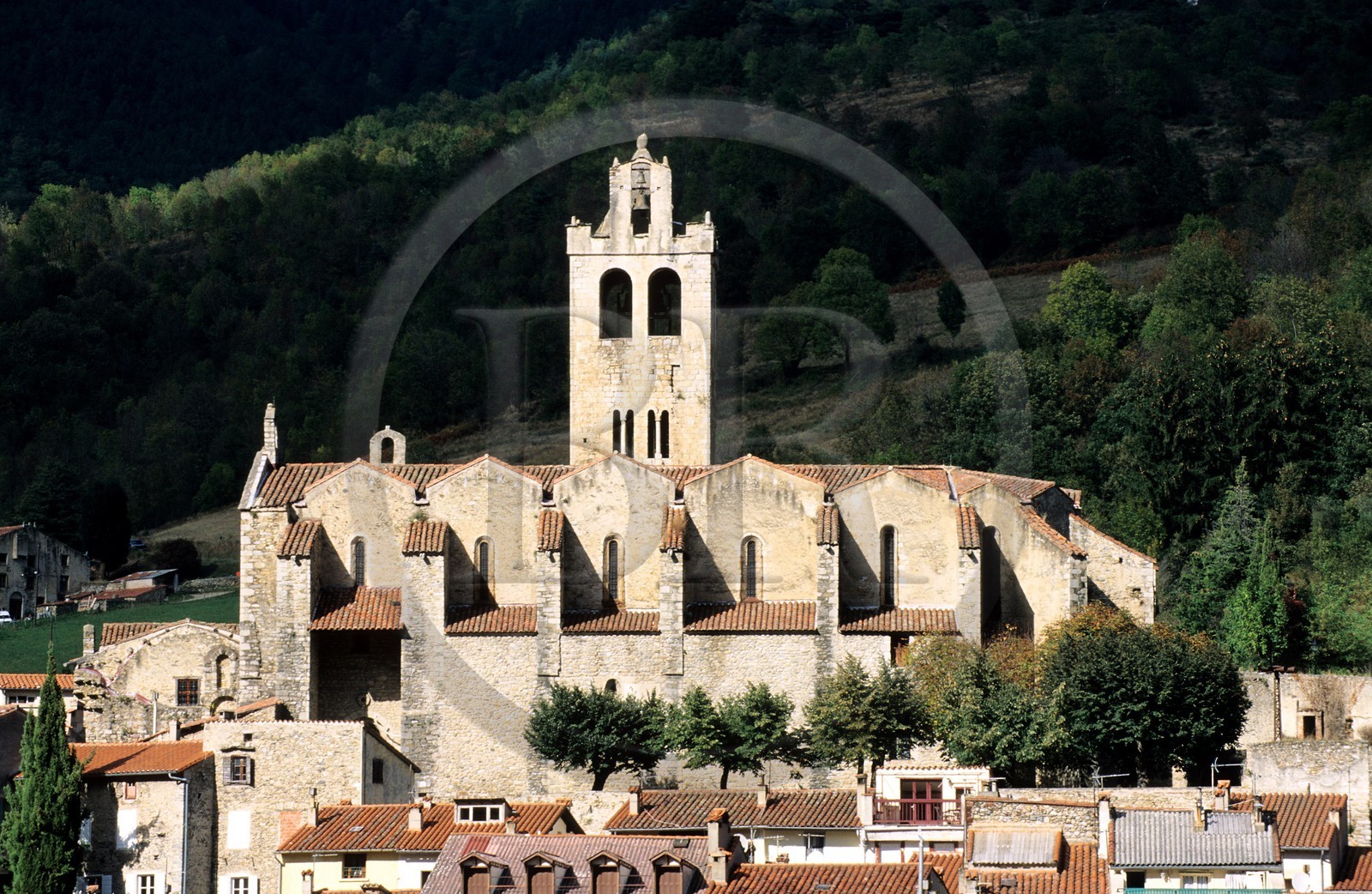 France, Pyrénées-Orientales (66), Prats-de-Mollo et son église dans le Haut-Vallespir