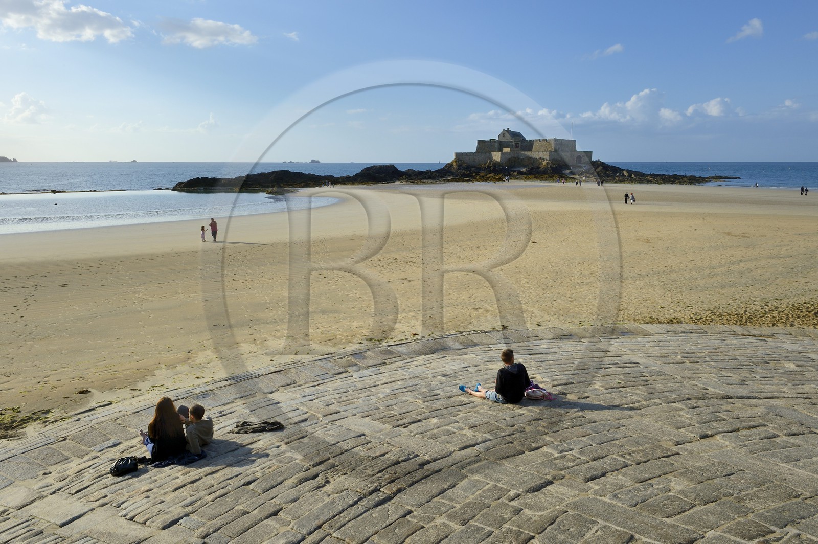 France, Ille-et-Vilaine (35), côte d'émeraude, Saint-Malo, Fort national construit par Vauban et Garangeau au XVIIème siecle