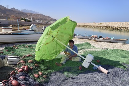 Sultanat d'Oman, région d'Ash Sharqiyah, le village de pêcheurs de Tiwi sur la côte des tortues