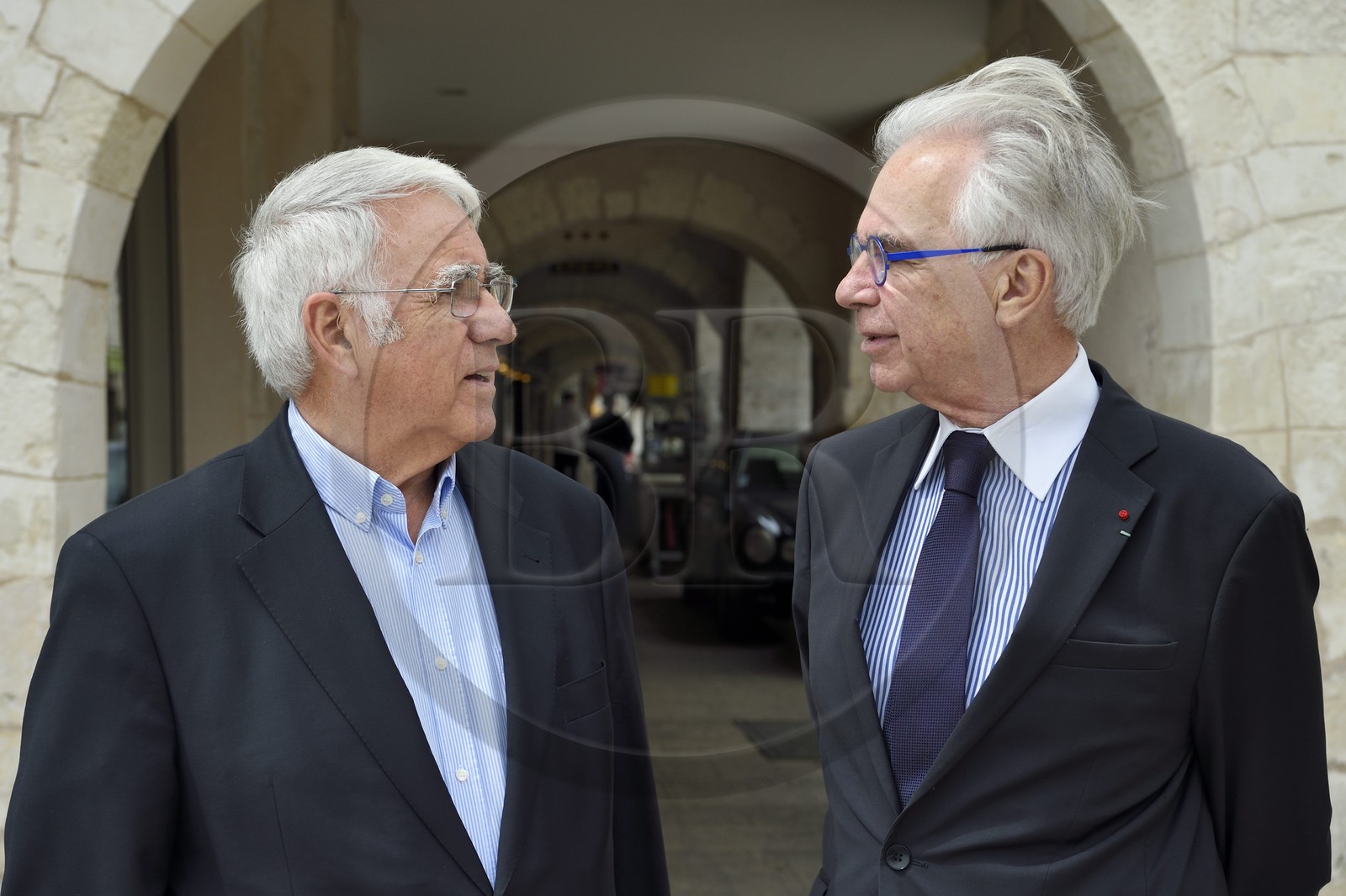 France, Charente-Maritime (17), La Rochelle, Jean Ferru (à gauche) et Maxime Bono, ancien maire de La Rochelle (à droite)