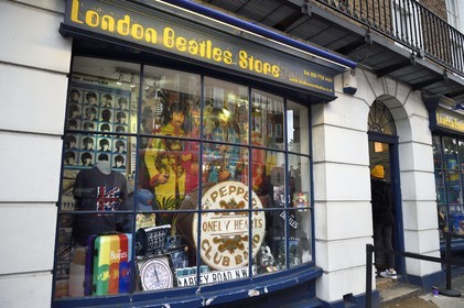 United Kingdom, London, City of Westminster, Marylebone neighborhood, London Beatles Store at 231-233 Baker St