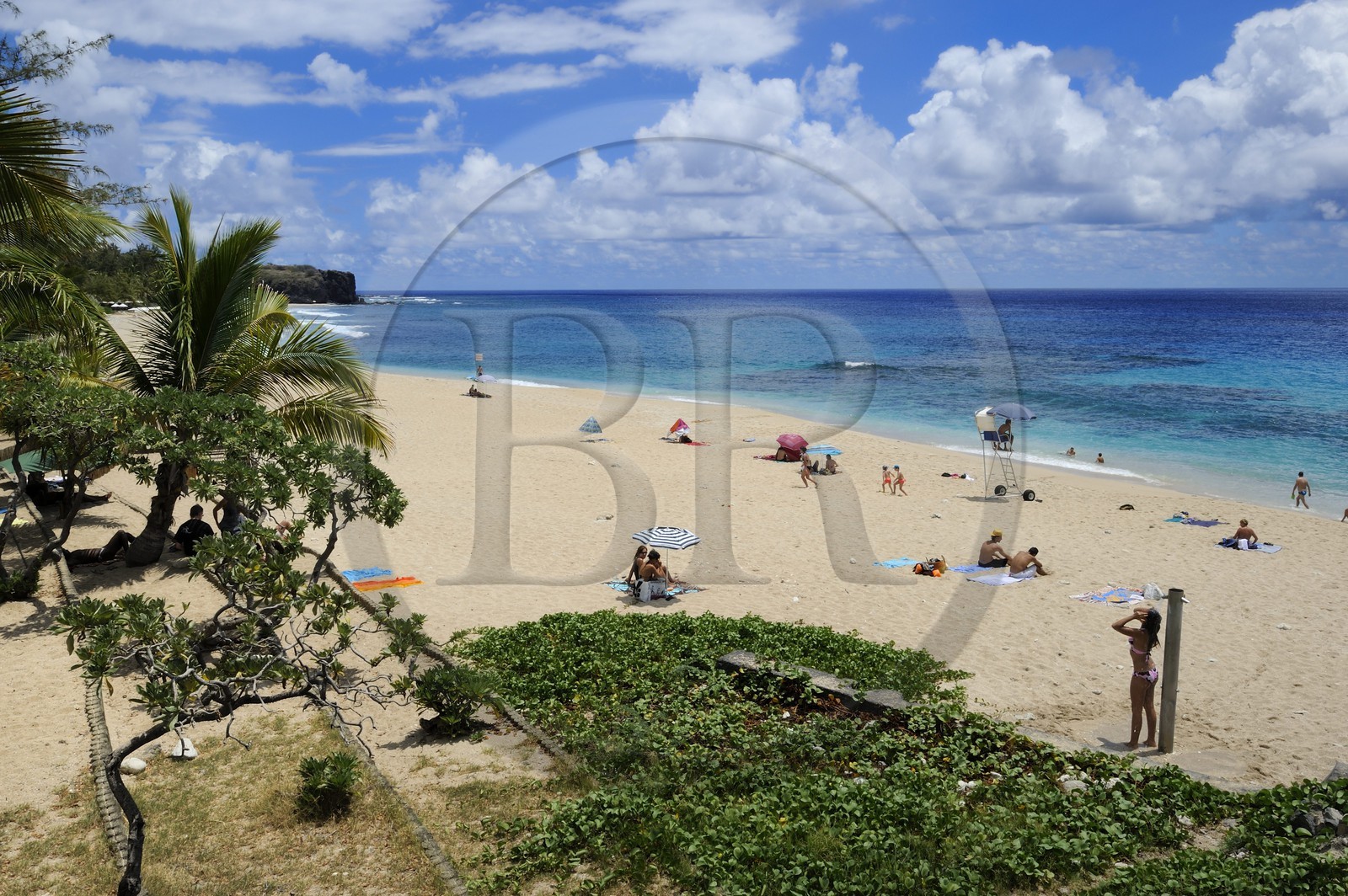 France, île de la Réunion, la Côte Ouest, commune de Saint Gilles les Bains, plage de Boucan Canot