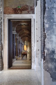 Allemagne, Berlin, l'Ile aux musées, classée Patrimoine Mondial de l'UNESCO, le Neues Museum, impacts de balles datant des combats de la Seconde guerre mondiale