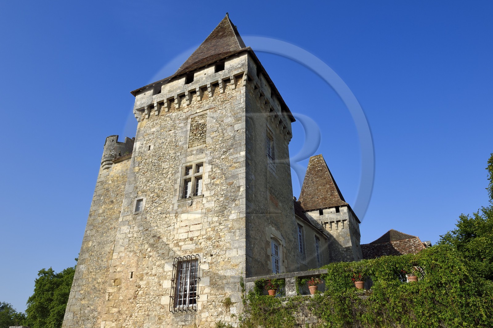 France, Dordogne (24), Périgord Vert, Saint-Jean-de-Côle, labellisé Les Plus Beaux Villages de France, Chateau de la Marthonye ou de la Marthonie