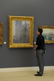 France, Seine-Maritime (76), Rouen, le musée des Beaux-Arts, tableau de La cathédrale de Rouen. Le portail, temps gris 1892 par Claude Monet
