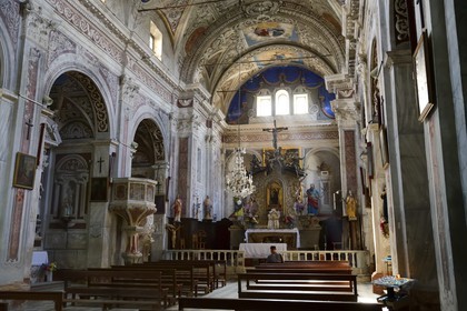 France, Haute-Corse (2B), Castagniccia, Piedicroce, l’église Saint-Pierre-et-Saint-Paul