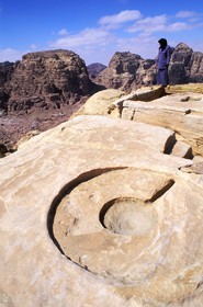 Jordanie, site archéologique de Petra, l' autel des sacrifices