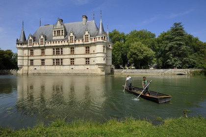 France, Indre-et-Loire (37), Vallée de la Loire classée Patrimoine Mondial de l' UNESCO, château d' Azay-le-Rideau