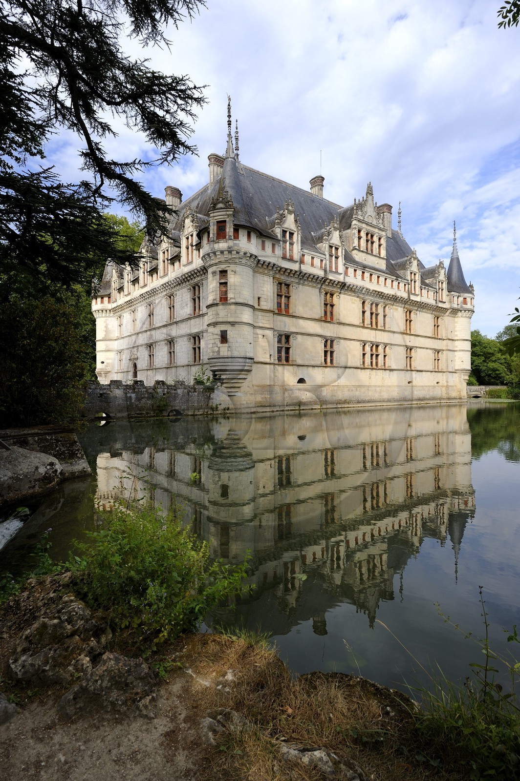 France, Indre-et-Loire (37), Vallée de la Loire classée Patrimoine Mondial de l' UNESCO, château d' Azay-le-Rideau