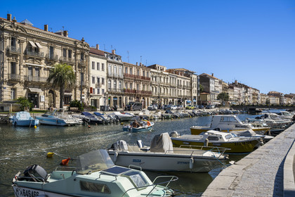 France, Hérault (34), Sète, le canal Royal