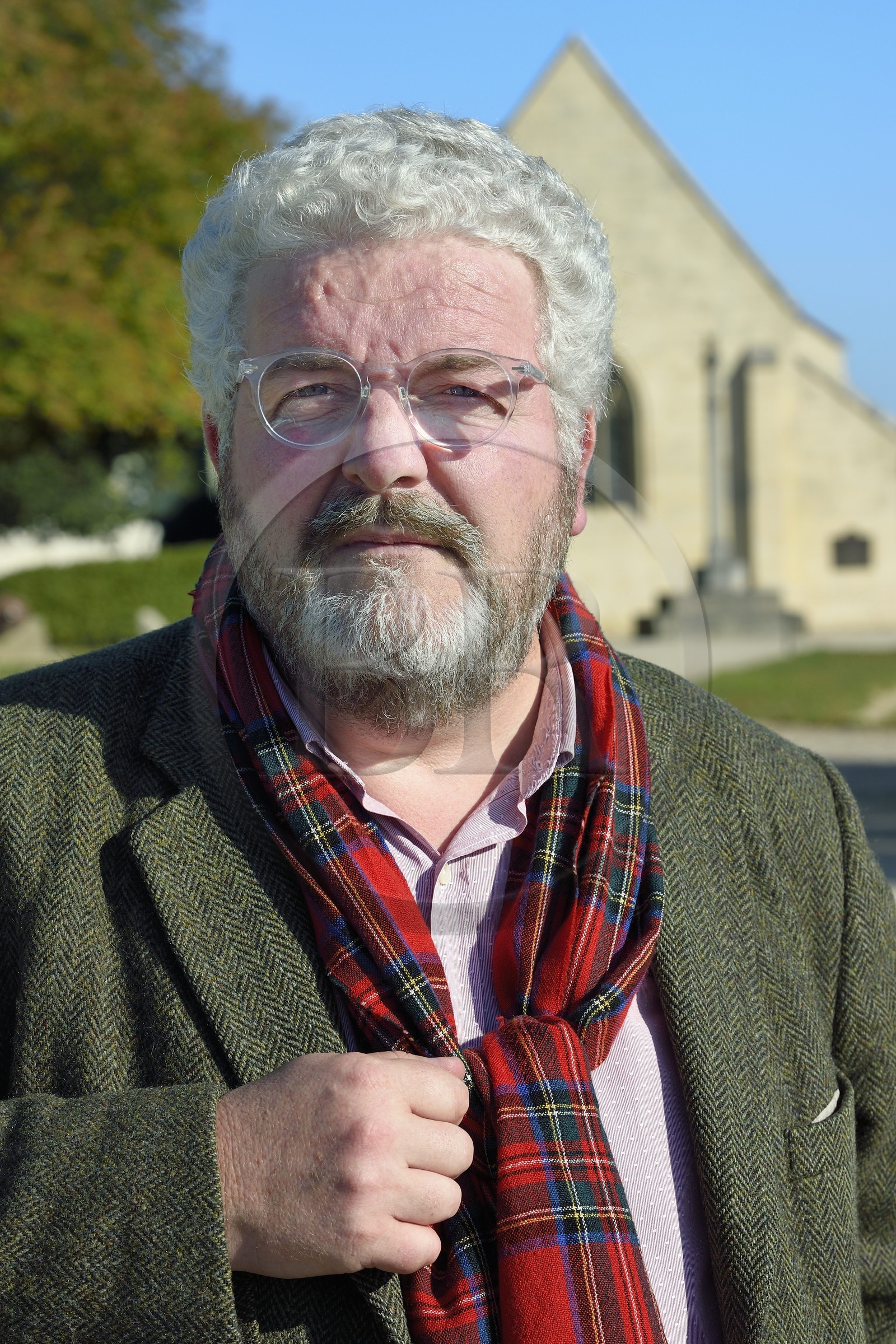 France, Calvados (14), Caen, le château ducal de Guillaume le Conquerant, Jean-Marie Levesque, Conservateur du musée de Normandie
