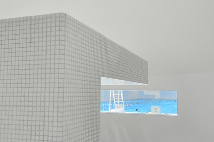 France, Seine-Maritime (76), Le Havre, la piscine les Bains des Docks crée par l'architecte Jean Nouvel