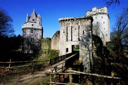 France, Morbihan (56), les ruines de la forteresse de Largoët près d'Elven
