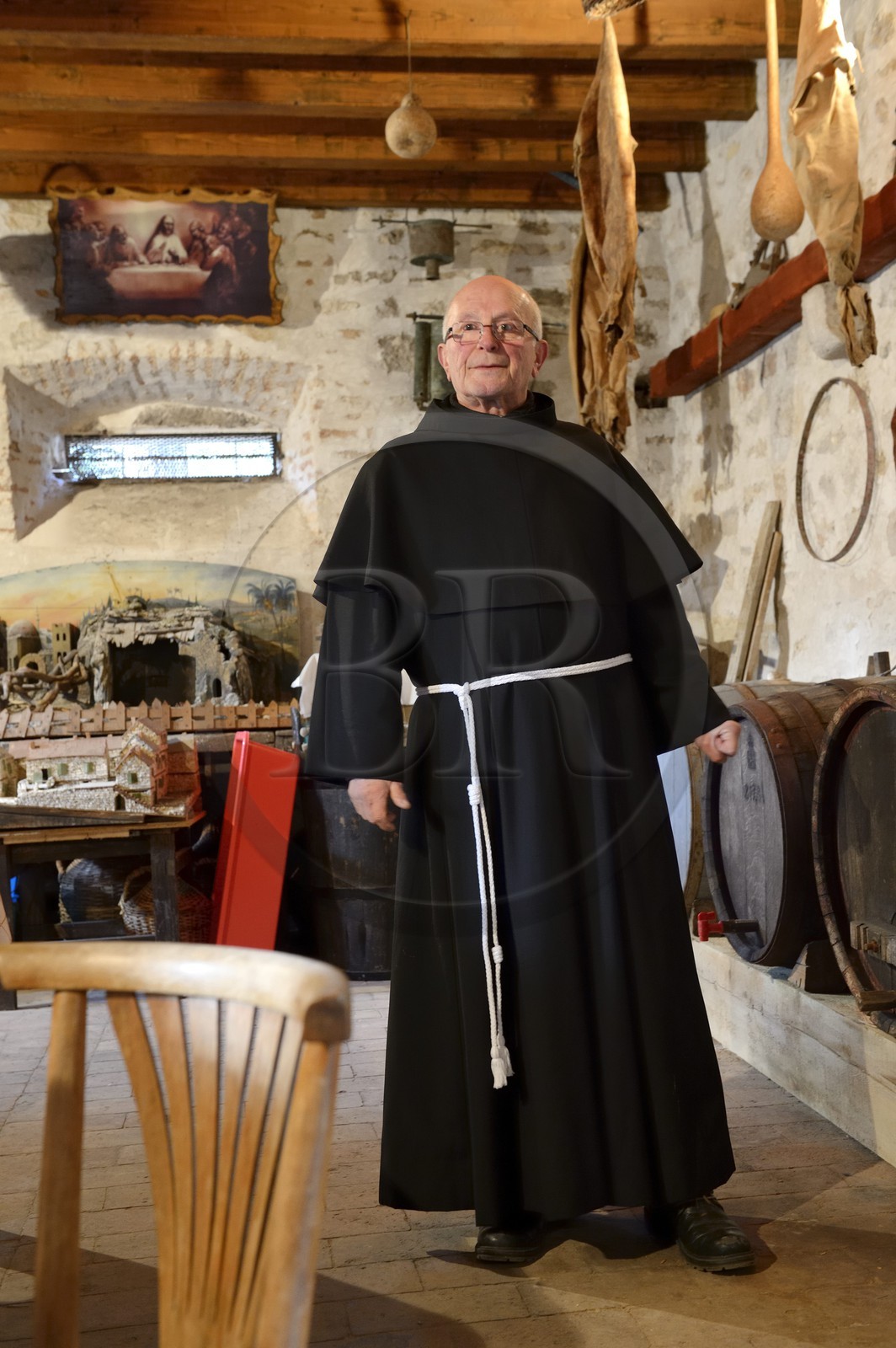 Croatia, Dalmatia, Dalmatian Coast, Ugljan Island, Preko, Franciscan Monastery on the Galovac island, brother Bozo Susic