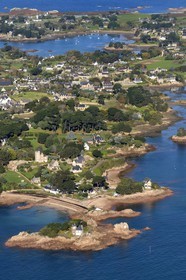 France, Côtes-d'Armor (22), Ile de Bréhat, côte sud (vue aérienne)