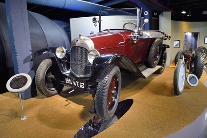 France, Puy de Dome, Clermont Ferrand, L'Aventure Michelin, museum retracing all the activities of the Michelin group, the Citroën type A from 1919, the first production car built in Europe for the general public