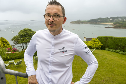 France, Finistère (29), Baie de Morlaix, Carantec, restaurant du chef Nicolas Carro étoilé Michelin à l’Hôtel de Carantec