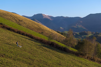 France, Pyrénées-Atlantiques (64), Pays-Basque, sur les hauteurs de la vallée des Aldudes