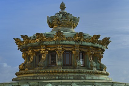 France, Paris (75), Opéra Garnier, le sommet de la coupole de la rotonde principale