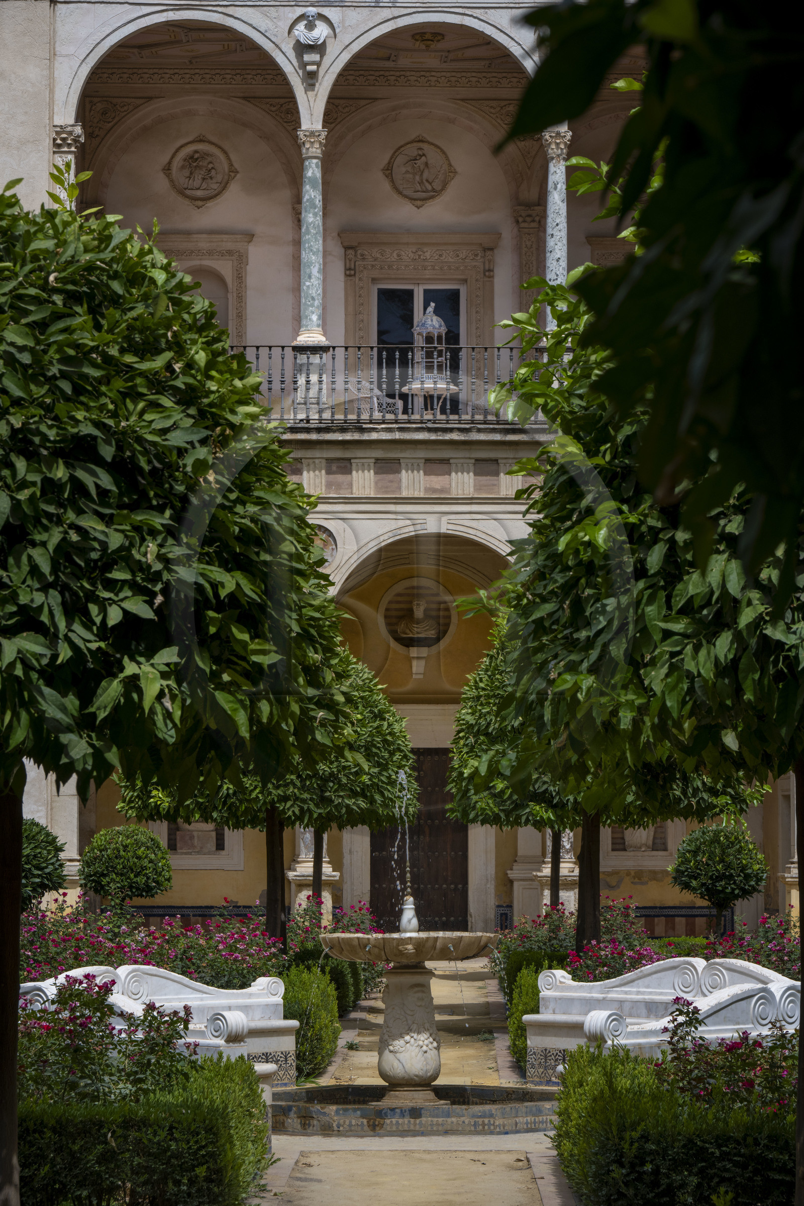 Spain, Andalusia, Sevilla, Casa de Pilatos (Pilate's House), a Mudejar-style palace, the Jardín Grande