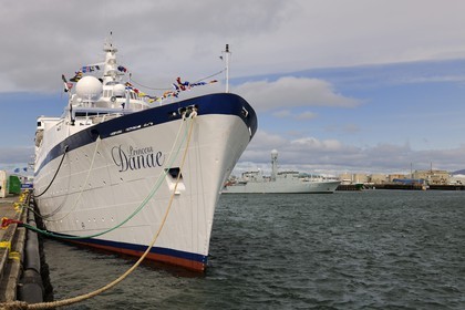 Islande, Reykjavik, le bateau de croisière Princess Danaé au port