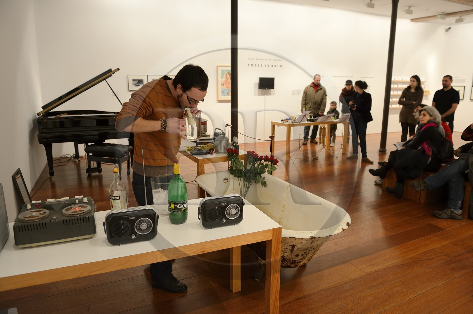 Spain, Andalusia, Granada, Centre of Art and Culture Jose Guerrero, Musica y accion happening, Water Walk (1959) from John Cage