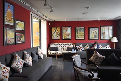 Morocco, Casablanca, Abderrahman Slaoui museum called the Collector's House, the tearoom