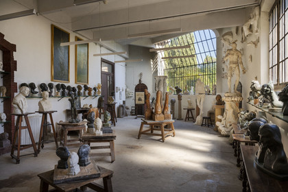 France, Alpes-Maritimes, Mandelieu La Napoule, castle of La Napoule (12th-19th century), former sculpture studio of Henry Clews