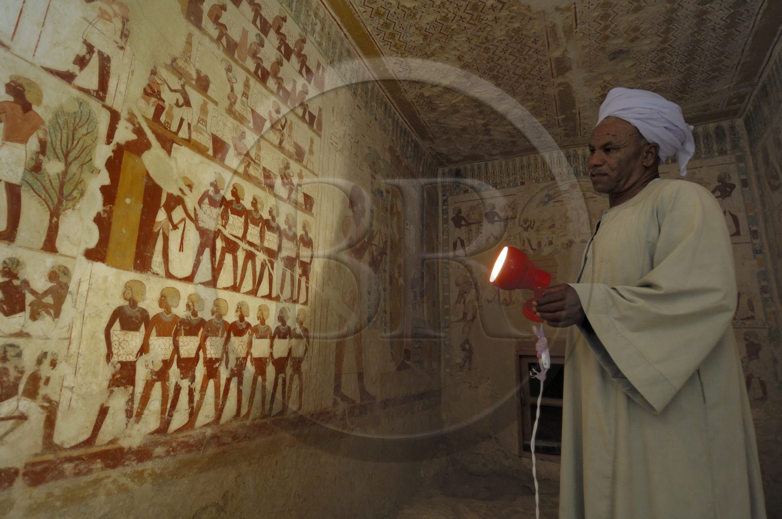 Egypte, Haute Egypte, vallée du Nil, environs de Louxor, nécropole thébaine classée Patrimoine Mondial de l'UNESCO, Thèbes Ouest, tombes des nobles, la tombe de Ouserhat