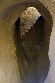 Iran, Province d'Ispahan, désert du Dasht-e Kavir, région de Khur et Biabanak, Bayazeh, l'ancien chateau qui pouvait abriter les habitants de la ville en cas d'attaque dans ses 700 chambres