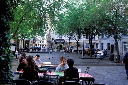 France, Paris (75), la place du marché Sainte-Catherine