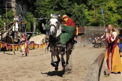 France, Seine et Marne (77), Provins, ville classée Patrimoine Mondial de l'UNESCO, spectacle La Légende des Chevaliers