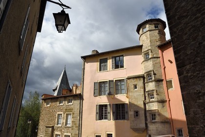 France, Haute-Loire (43), Le Puy-en-Velay, étape classée Patrimoine Mondial de l'UNESCO dans le cadre des chemins de Compostelle, Hotel des Laval d'Arlempdes dans la rue Vaneau