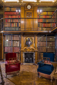 France, Oise (60), Chantilly, le chateau de Chantilly, la bibliothèque (Cabinet des Livres)