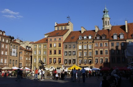 Poland, Warsaw, the Market Square (Unesco World Heritage Site) in the old town