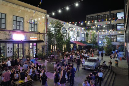 Georgia, Tbilisi, Fabrika hotel cafe