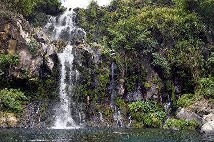 France, Ile de la Reunion, Saint-Paul, Saint-Gilles-les-Bains, cascade du bassin des Aigrettes
