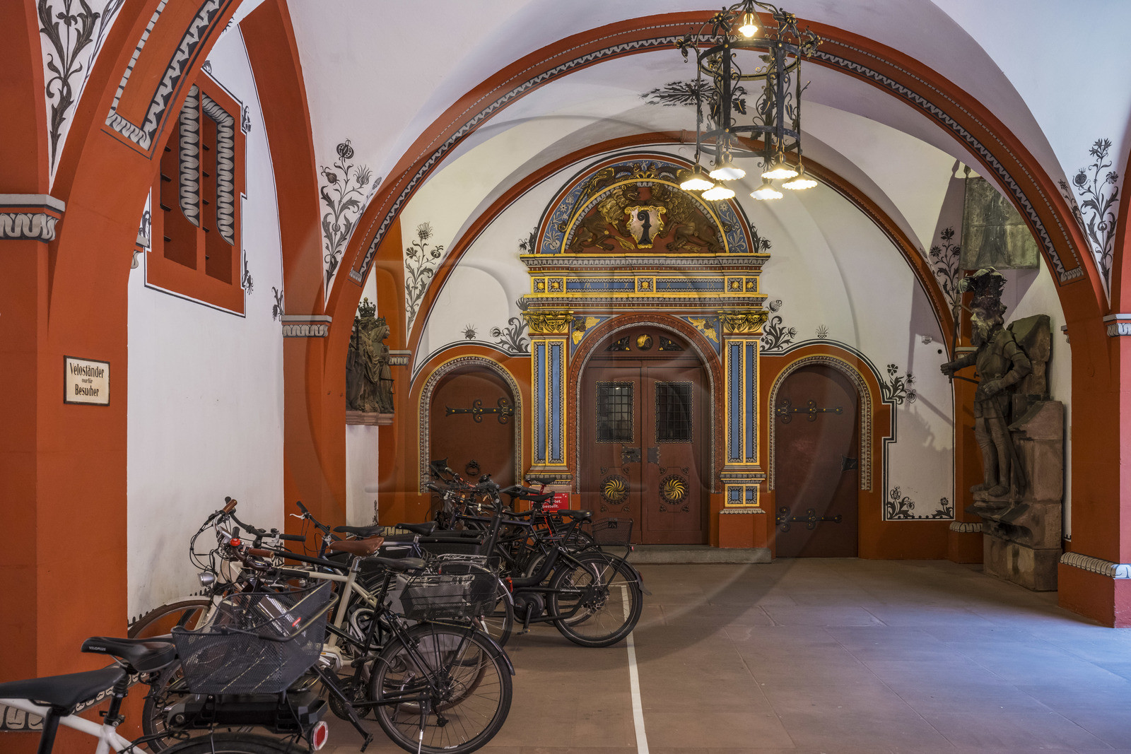 Switzerland, Basel, Marktplatz, City hall (Rathaus)